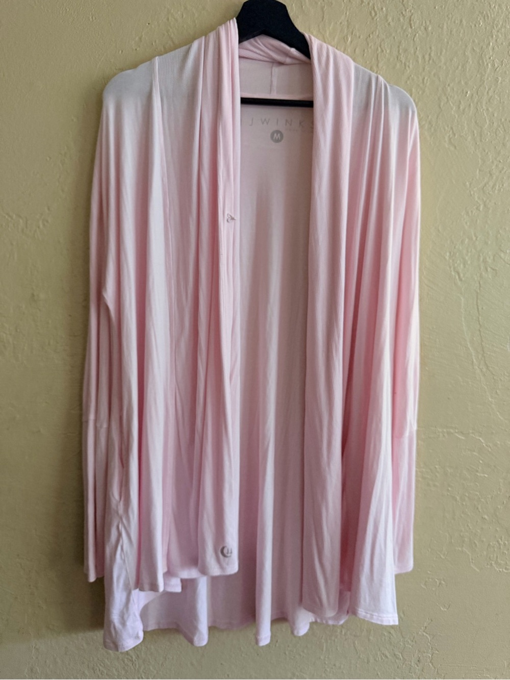 JJ Winks Pale Pink Draped Open-Front Cardigan